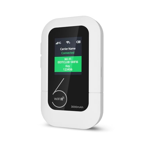 4G Lte Portable Wifi Hotspot, Mobile Internet Pay-As-You-Go Plan | No Contract, 1Gb Trial Data, 10 Device Connections, 3000Mah Battery, Pocket Wifi For Travel, Home, Car, Rv, Camping(Us Only)