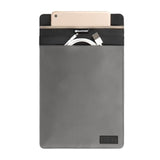 SLNT Faraday Bag Tablet Sleeve with Silent Pocket - Leather or Weatherproof Nylon, Signal Blocking Device Shielding for iPad, Samsung Galaxy Tab, Most Tablets, Privacy (Charcoal Grey Nylon, Large)