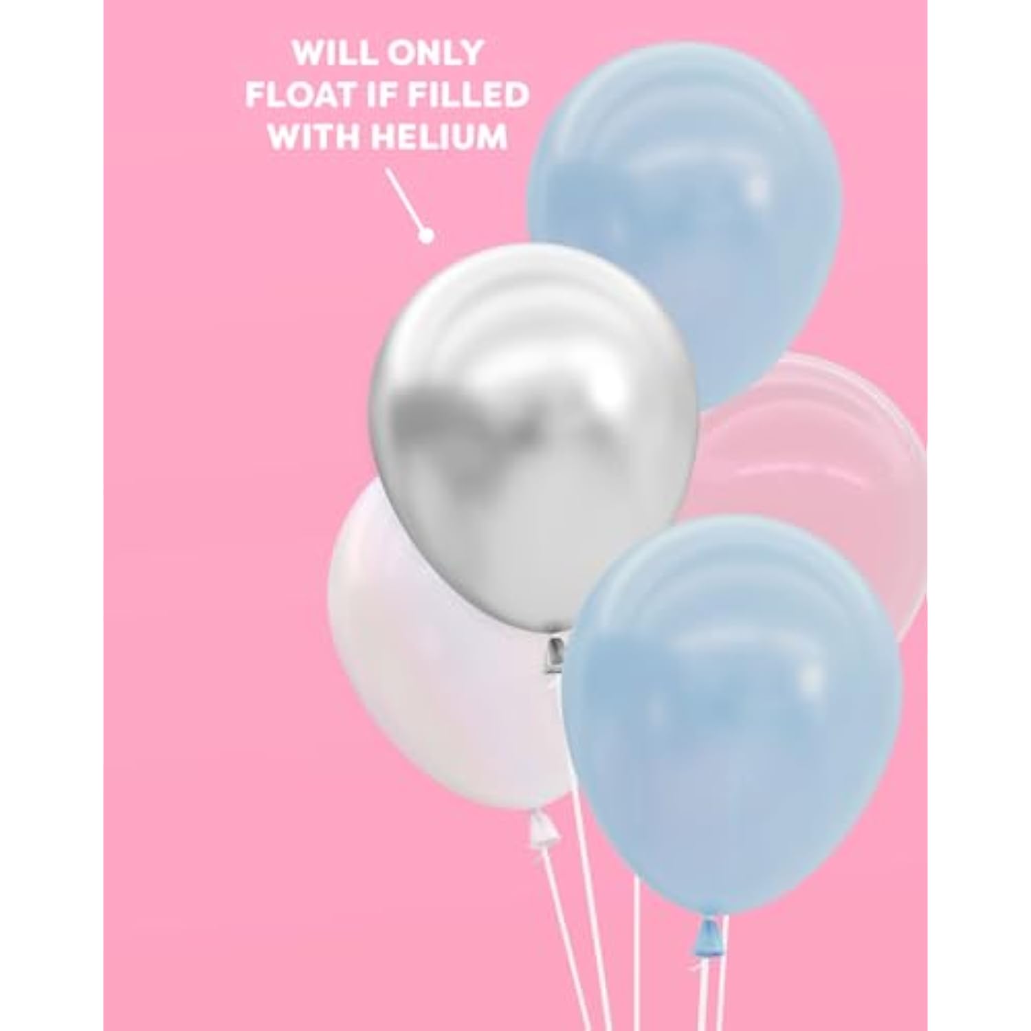 25Pc Blue & White Balloon Set 12" – Bridal, Baby Shower, Birthday & Winter Décor