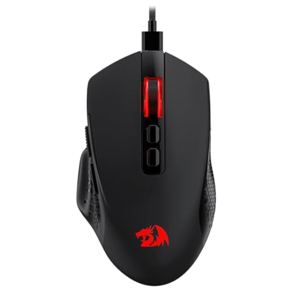 Redragon M695 Wired Gaming Mouse, 24,000 Max DPI Optical Gaming Mice with 7 Programmable Buttons, Ergonomic Natural Grip Build, Software Supports DIY Keybinds & DPI, Black