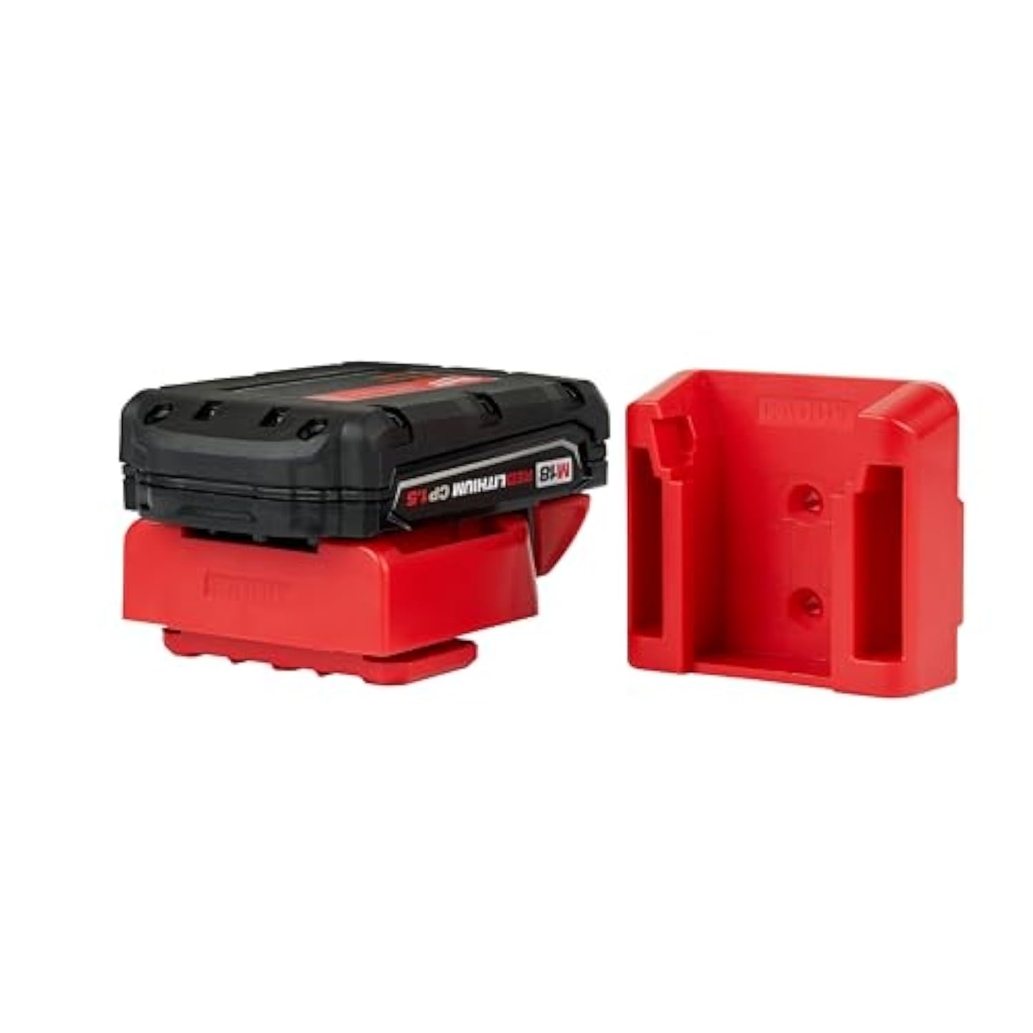 Caddy | Battery Holder Compatible With Milwaukee M18 & PACKOUT - Perfect for Work Van Accessories, Work Bench, Tool Box (2-Pack)