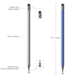 Stylus (5 Pcs), 2-In-1 Stylus Pen For Touch Screen, High Precision And Sensitivity, Suitable For Iphone/Ipad/Android Tablets, Compatible With All Touch Screens (Black/White/Blue/Rose Gold/Silver)