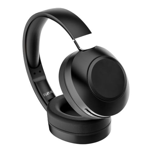 Wave-54 Wireless Over-Ear Bluetooth Headphones, Hi-Res Audio, Deep Bass, Noise Cancelling, Bluetooth 5.3, Foldable Headset with Mic, 12H Playtime,