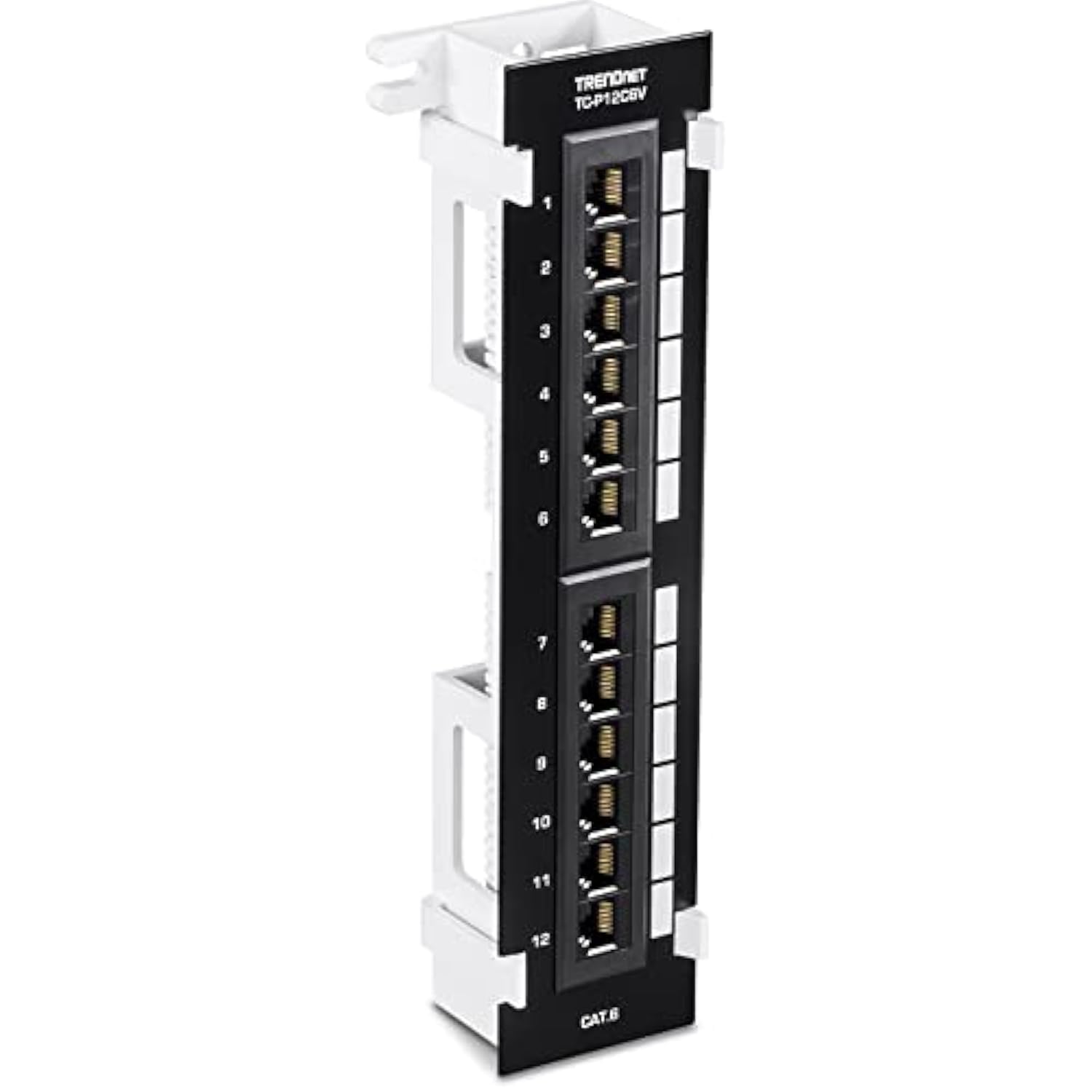 TRENDnet 12-Port Cat6 Unshielded Patch Panel,TC-P12C6V, Wall Mount,Included 89