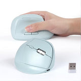 Bluetooth Wireless Vertical Mouse - Ergonomic Design, Rechargeable With Type-C, Silent Operation For Office And Home Use, Ideal For Professionals & Students (Green)