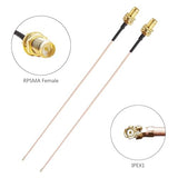 Ipex Ufl To Rp-Sma Female Bulkhead 8 Inches Rg178 Wifi Pigtail Coaxial Cable Connecting Sma Antenna To 4G 5G Router, Modem, Mifi Hotspot, Mini Pcie Wireless Card, Wifi Motherboard - 2 Pack