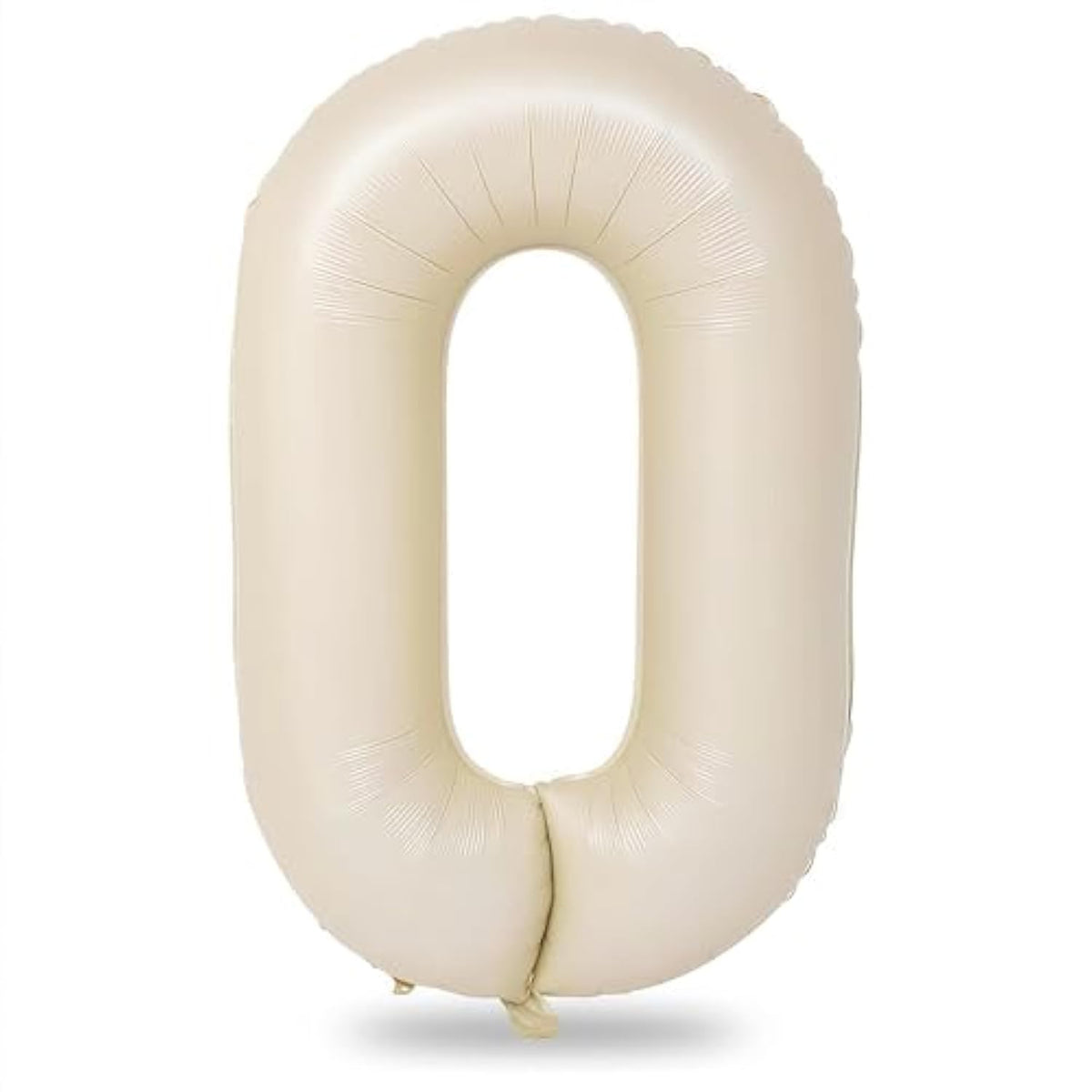 40 In Cream Large Numbers Balloons 0-9, Self Inflating White Sand Foil Number 0 Helium Balloons For Boys Girls, Big Beige Digit 0 Balloons For Women Men Birthday Party Anniversary Supplies Decorations