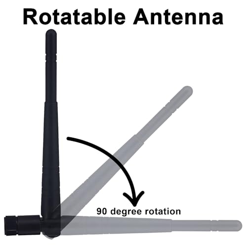 Dual Band Wifi Antenna 8Dbi High Gain 2.4Ghz 5Ghz 5.8Ghz Wifi Bluetooth Antenna Rp-Sma Male Connector For Wifi Router Network Devices Security Ip Camera Pc Desktop Computer Pci Pcie, 2-Pack