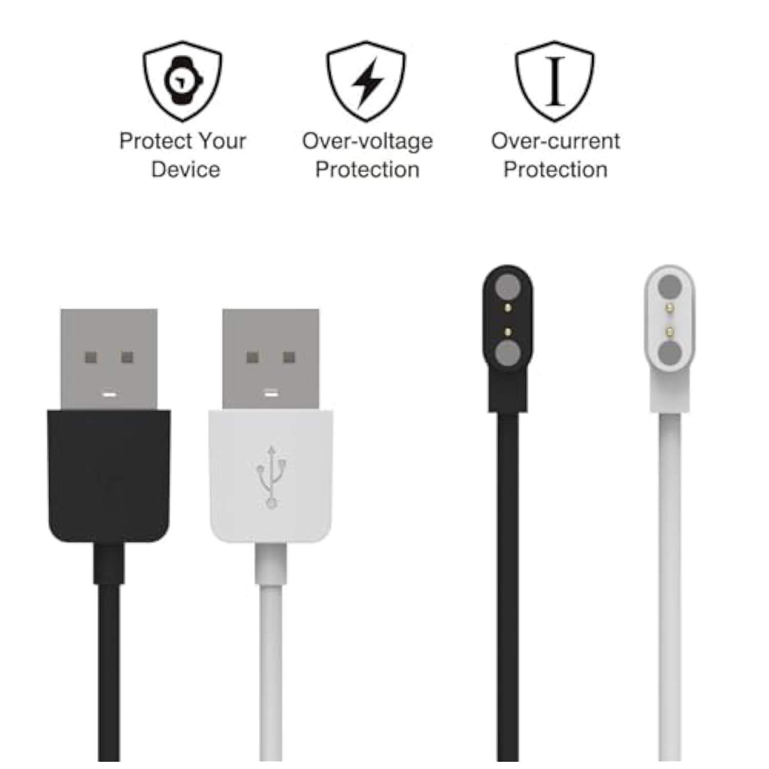 Usb Charger Compatible With Kospet Tank M1/M1 Pro/T1/T1 Pro/Magic 3/Magic 4/Rock/Raptor, Amaztim C20/C20 Pro,60Cm Replacement Usb Charger Charging Clip Cable Base Data Sync