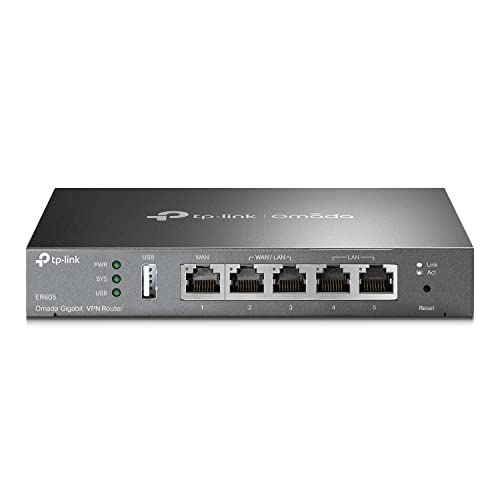 Er605 V2 Wired Gigabit Vpn Router, Up To 3 Wan Ethernet Ports + 1 Usb Wan, Spi Firewall Smb Router, Omada Sdn Integrated, Load Balance, Lightning Protection