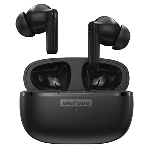 Wireless Headphones Earbuds, in Ear Microphone, Bluetooth 5.1, Type-C Charging, Touch Control, LED Display, for iPhone/Android/iOS, Black