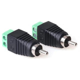 Phono Rca Male Plug To Av Screw Terminal Adapter Speaker Wire To Connector For Audio & Video (2-Pack Rca Male Plug)