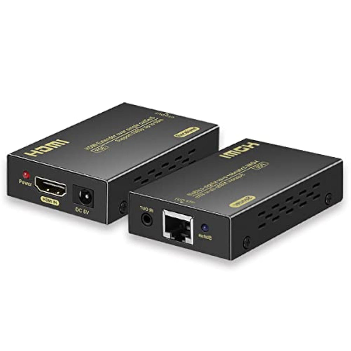 Hdmi Extender Over Cat5E/6 1080P, Hdmi Over Ethernet Extender 196Ft/60M, Hdmi