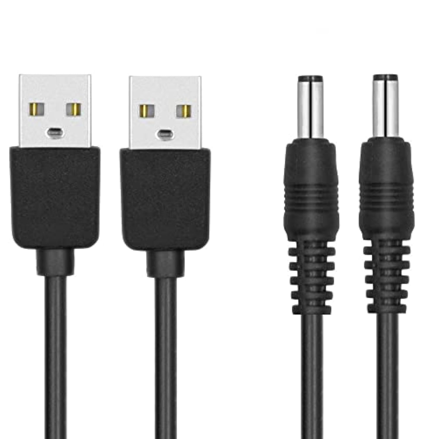 [2 Pack Usb Dc Power Cord Cable 5.5Mm X 2.1Mm, Usb Charging Wire 5V Barrel Jac