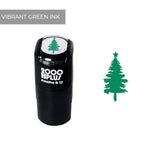 Star Christmas Tree Stamp / 2000 Plus Self Inking Teacher Winter Stamper / 9/16" Small Holiday Forest Evergreen Tree Imprint Stamp