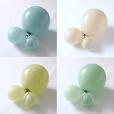 136Pcs Dusty Green Blue Balloon Garland Arch Kit Green Ash Mist Green