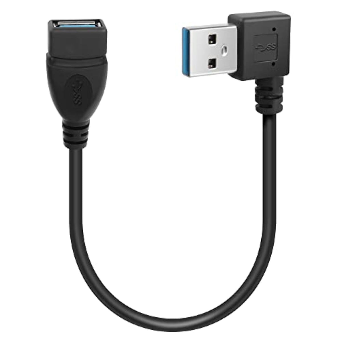 90 Degrees Short Usb 3.0 Extension Cable 0.2M Type A Male To A Female Extensio