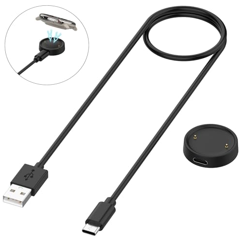 2 Pack for Amazfit Bip 6/Active 2/Active 2 Square Charger, Charging Dock&Cable Compatible with Amazfit Bip 6 Smart Watch Charger Cable