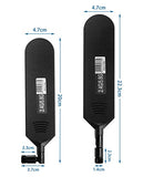 Dual Band Wifi 2.4Ghz 5.8Ghz 12Dbi High Gain Omnidirectional Glue Stick Antenna Rp Sma Male Connector Antenna For Wifi Router Wireless Network Card (Black,2Pcs)
