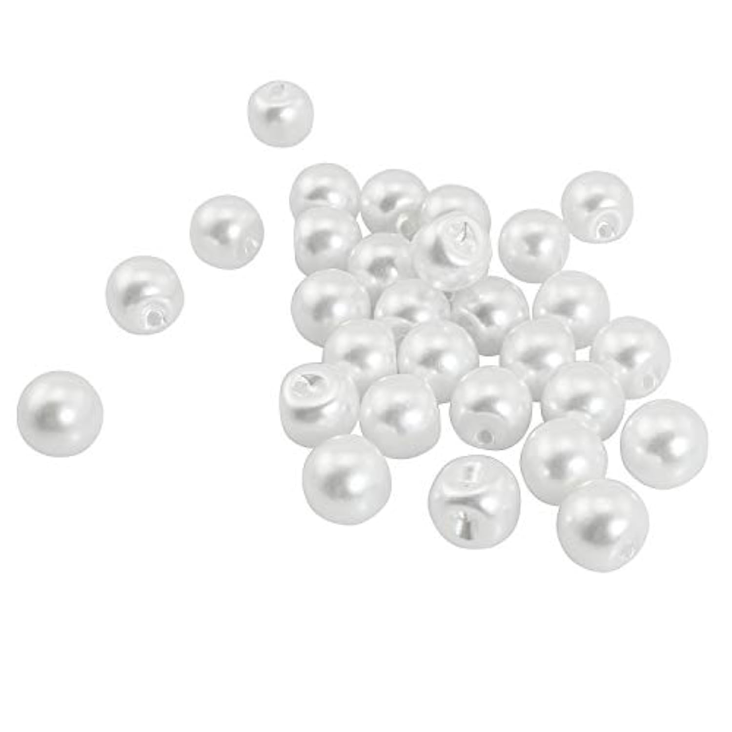 Pearl Sewing Button 30Pcs 10Mm White Round Sewing Plastic Pearl Button