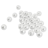 Pearl Sewing Button 30Pcs 10Mm White Round Sewing Plastic Pearl Button