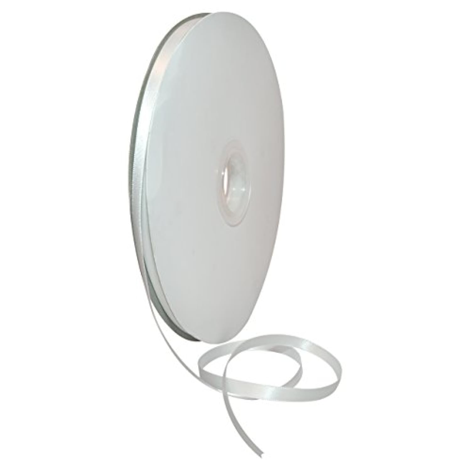 Double Face Satin Ribbon, 1/4" By 100 Yd., White