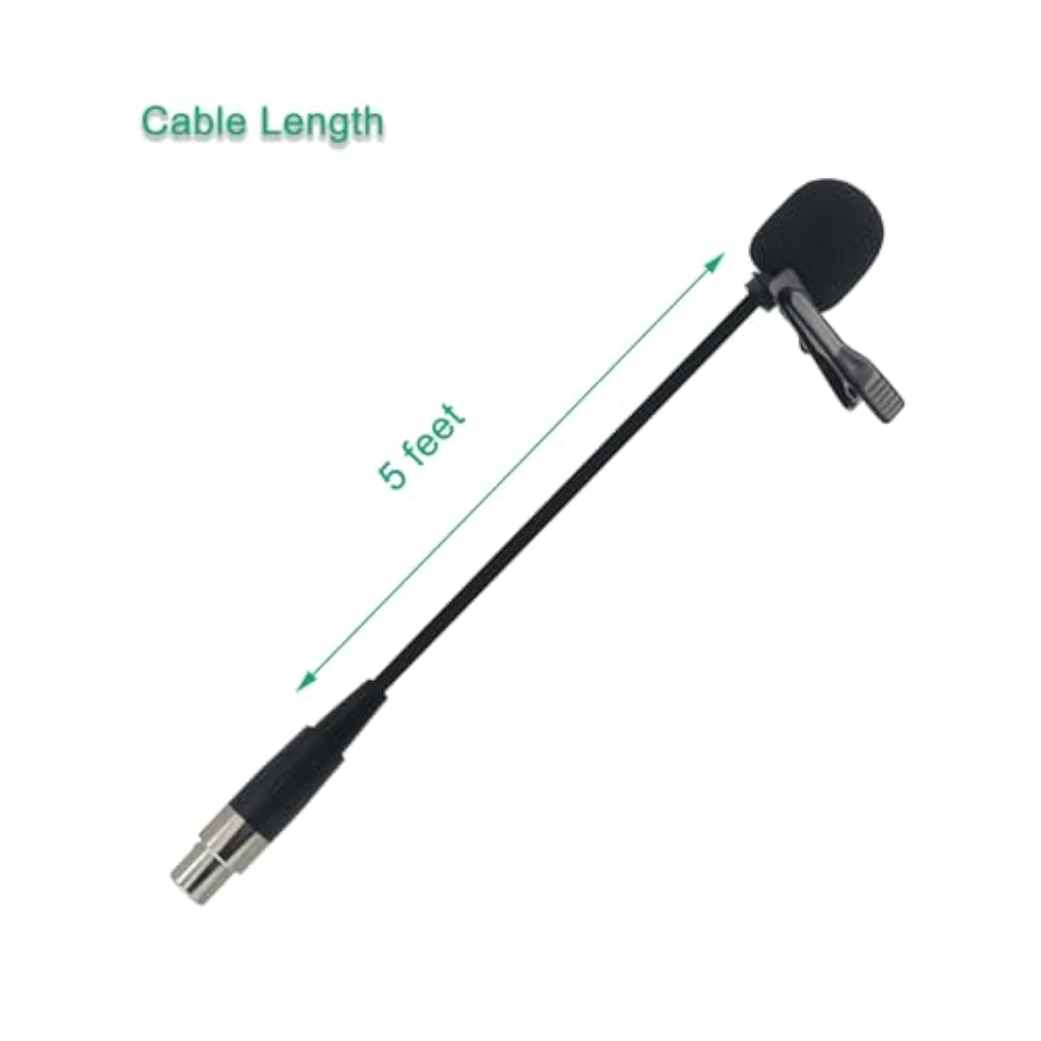Xlr Lavalier Microphone Replacement For Akg Samson Wireless Transmitter, Phenyx Pro Mic - Lav Lapel Clip, Wearable, Ta3F Plug