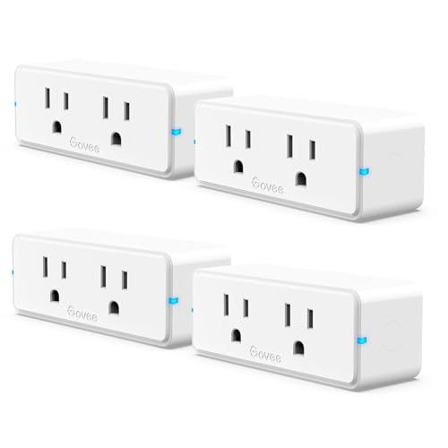 Dual Smart Plug 4 Pack, 15A Wifi Bluetooth Outlet, Work With Alexa And Google Assistant, 2-In-1 Compact Design, Home App Control Remotely With No Hub Required, Timer, Fcc And Etl Certified