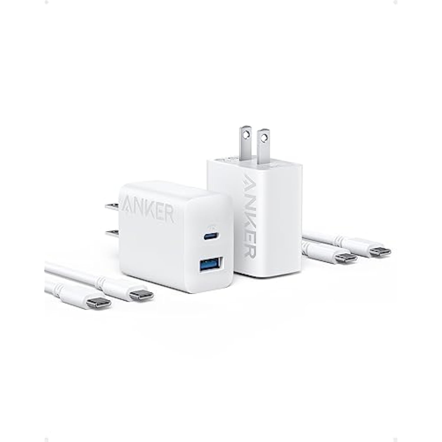 Anker USB C Cable, [2-Pack, 6ft] 2-Pack 20W Charger