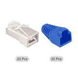Rj45 Cat6 Shielded Connectors Rj45 Ends Shield Modular Plugs Pass Through 8P8C