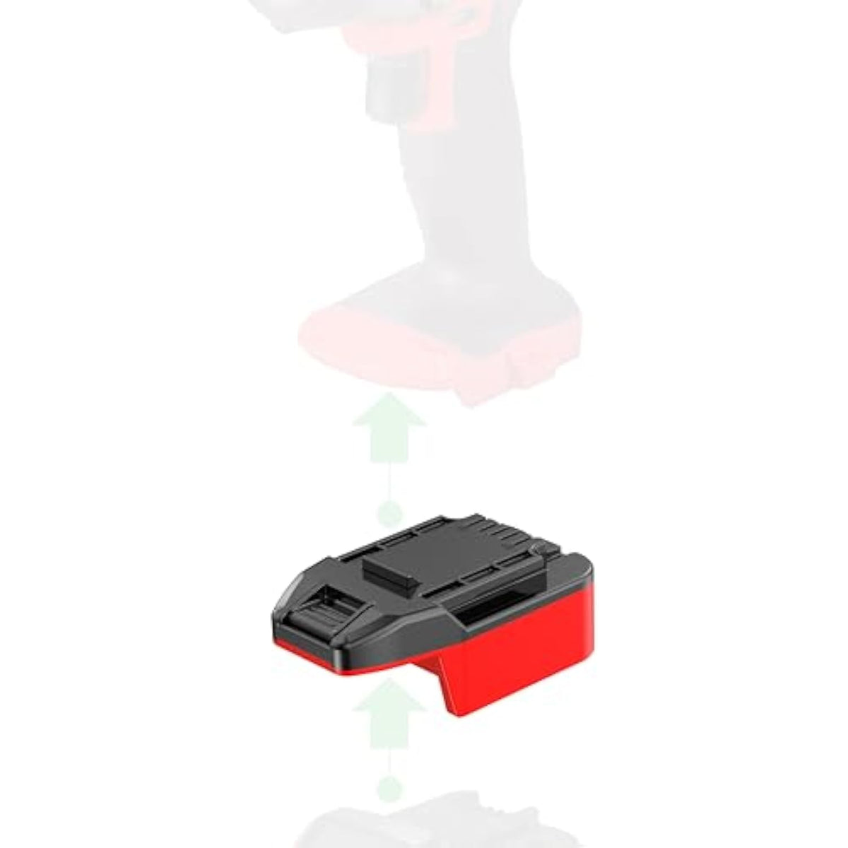 Bauer 20V Tool Adapter for Milwaukee M18 Batteries Power Only Red-Black