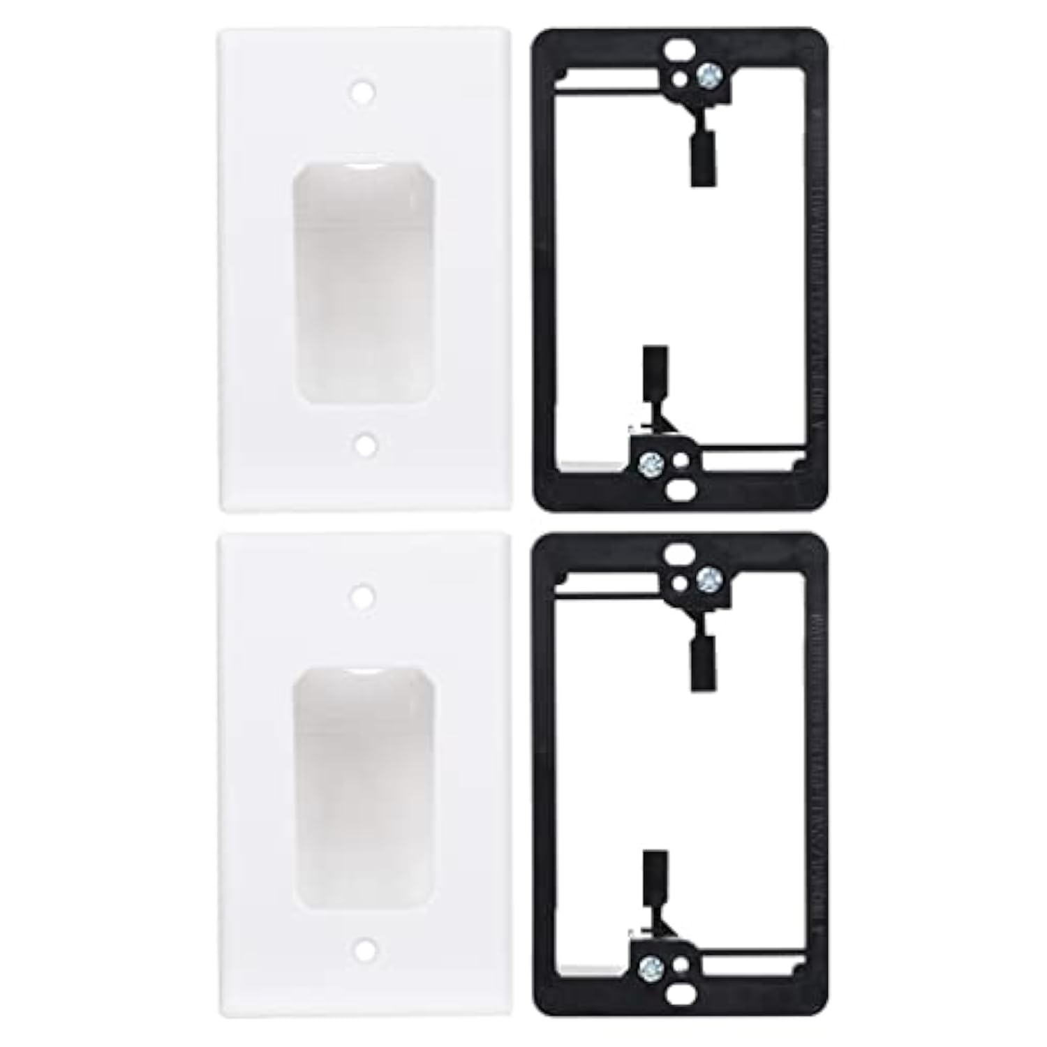 Recessed Low Voltage Cable Wall Plate 2 Gang Cable Pass Through Cable Hider Wi