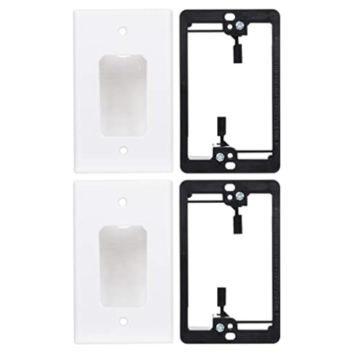 Recessed Low Voltage Cable Wall Plate 2 Gang Cable Pass Through Cable Hider Wi