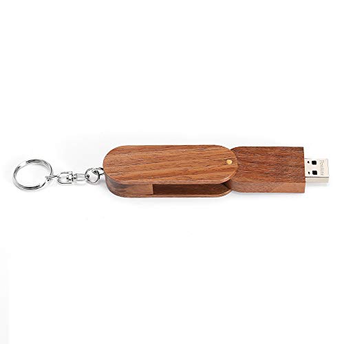 Novelty Wooden Usb 2.0 Flash Drive 16Gb Data Storage Memory Stick Usb Stick Rotate Pendrive With Wooden Box
