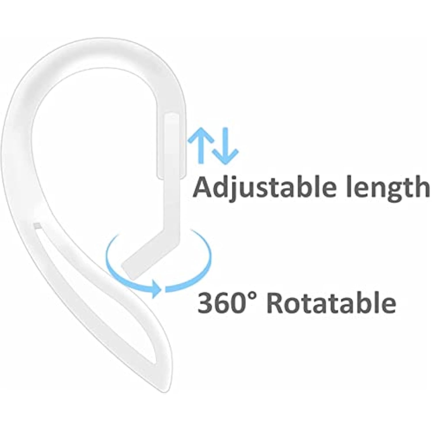 Ear Hooks Compatible With Airpods 3 3Rd Gen, Anti-Slip 360°Adjustable Over-Ear Soft Tpu Earhook [Anti Slip][Anti Lost], Compatible With Airpods 3, 2 Pairs Black