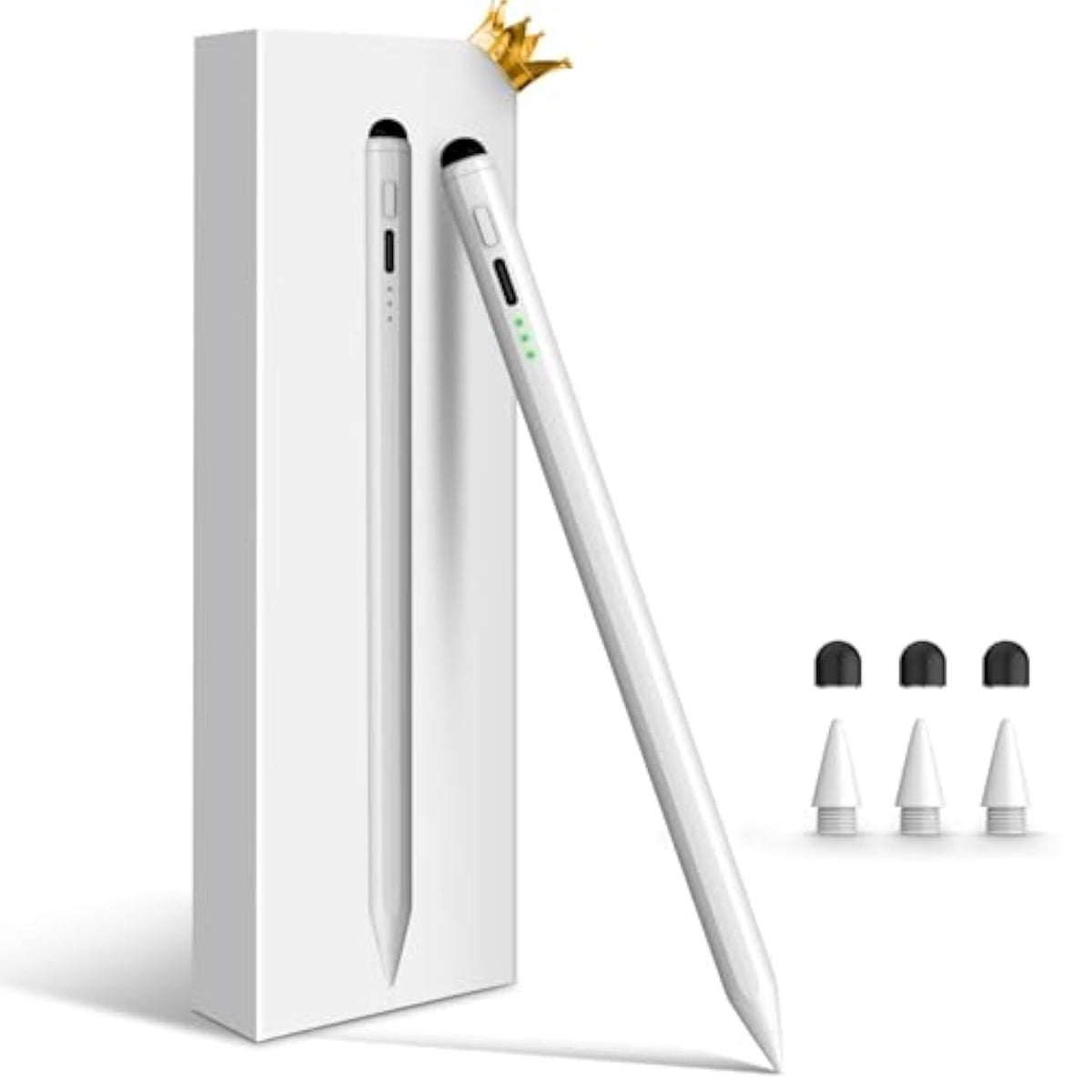 Pencil For Apple Ipad 11Th/10Th/9Th, 13 Mins Fast Charge Stylus Pen For Ipad, Palm Rejection, Tilt Sensitivity, Compatible With Ipad A16/10/9/8/7/6, Pro M4/13/12.9"/11", Air M3/M2/5/4/3, Mini 7/6/5
