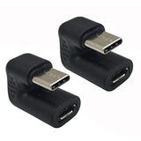 Usb C U Shape Adapter, 180 Degree Usb Type C Male To Usb Micro Female Charging Convertor Adapter For Laptop & Tablet & Mobile Phone [Only Charging](2 Pack)