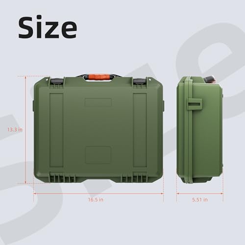 Starlink Mini Case, Hard Waterproof Travel Case For Mini Starlink With Molded Foam For Accessories, Lockable Storage Bag Green