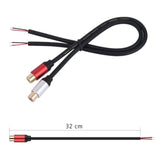 2Packs Speaker Wire Rca Audio Both Female Plug Jack Connector Adapter To Bare Wire Open End Pigtail Audio Video Lotus Plug Repair Cable For Amplifier, Receiver, Speakers, Etc.