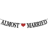 Almost Married Banner - Bridal Shower/Wedding Bunting Backdrops - Enga