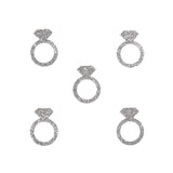 Clovercrafts 50 X Silver Glitter Engagement Ring Confetti – Wedding & Bridal Shower Decor