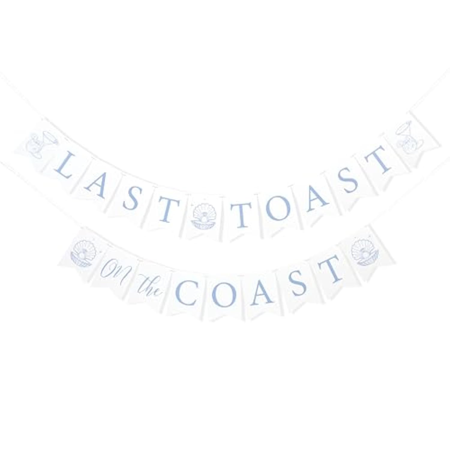 Last Toast on the Coast Banner Coastal Bachelorette & Bridal Shower Decor