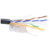 MICRO CONNECTORS 250 Feet Cat6 Solid (STP) Outdoor Bulk Ethernet 23AWG Cable (