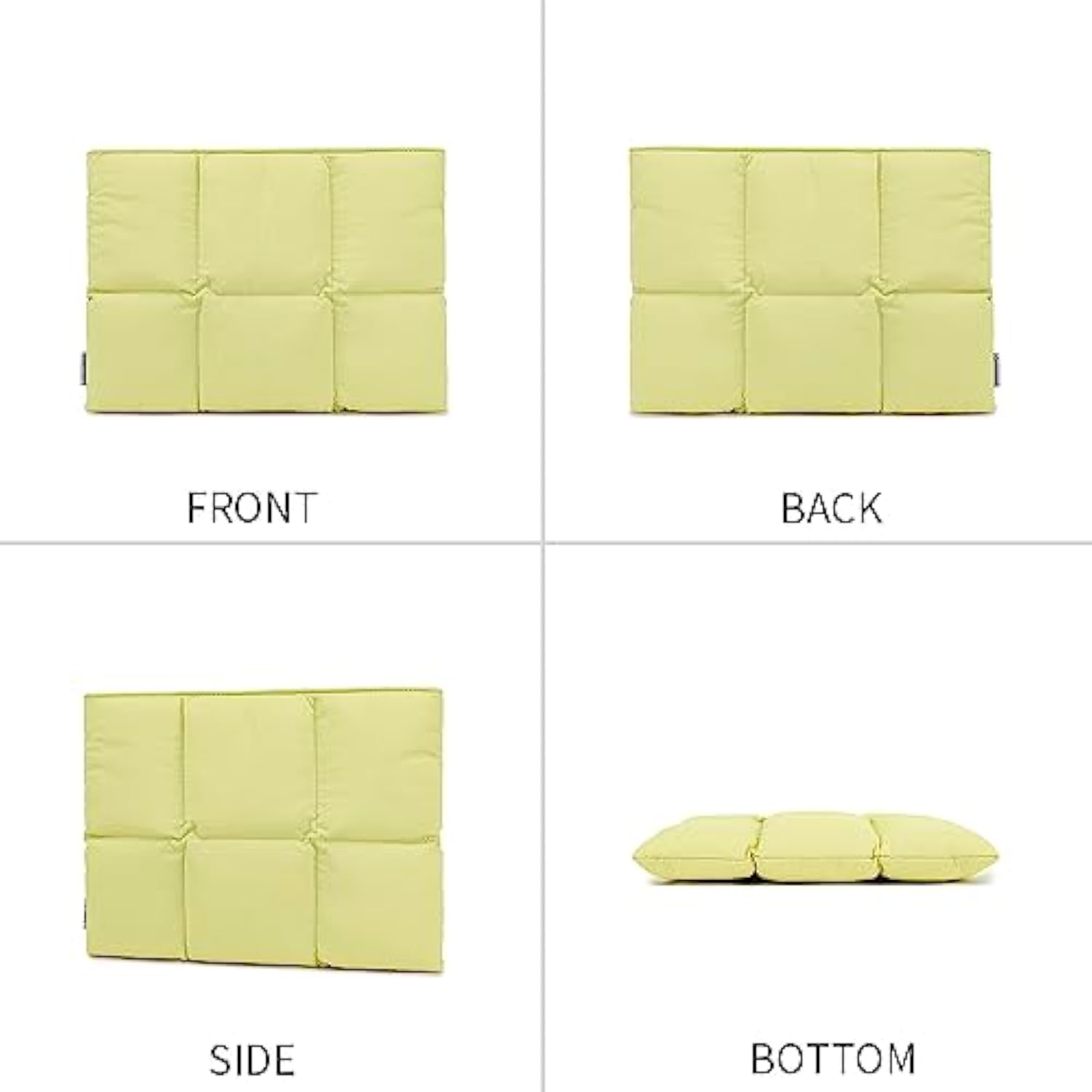 Puffy Laptop Sleeve 13 Inch 13.5 Inch, Quilted Puffer Laptop Case For Women, Pillow Case Compatible For 12.9 Inch,Macbook Pro Air 13", 13.5 Inch And 12.5 Inch-13.3 Inch Laptop (Yellow)