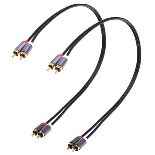 2 Pcs RCA Cables 2RCA Male to 2RCA Audio Male 1FT RCA Cables Car Audio Subwoofer Cable for Home Theater Amplifiers Active Speakers Preamplifier