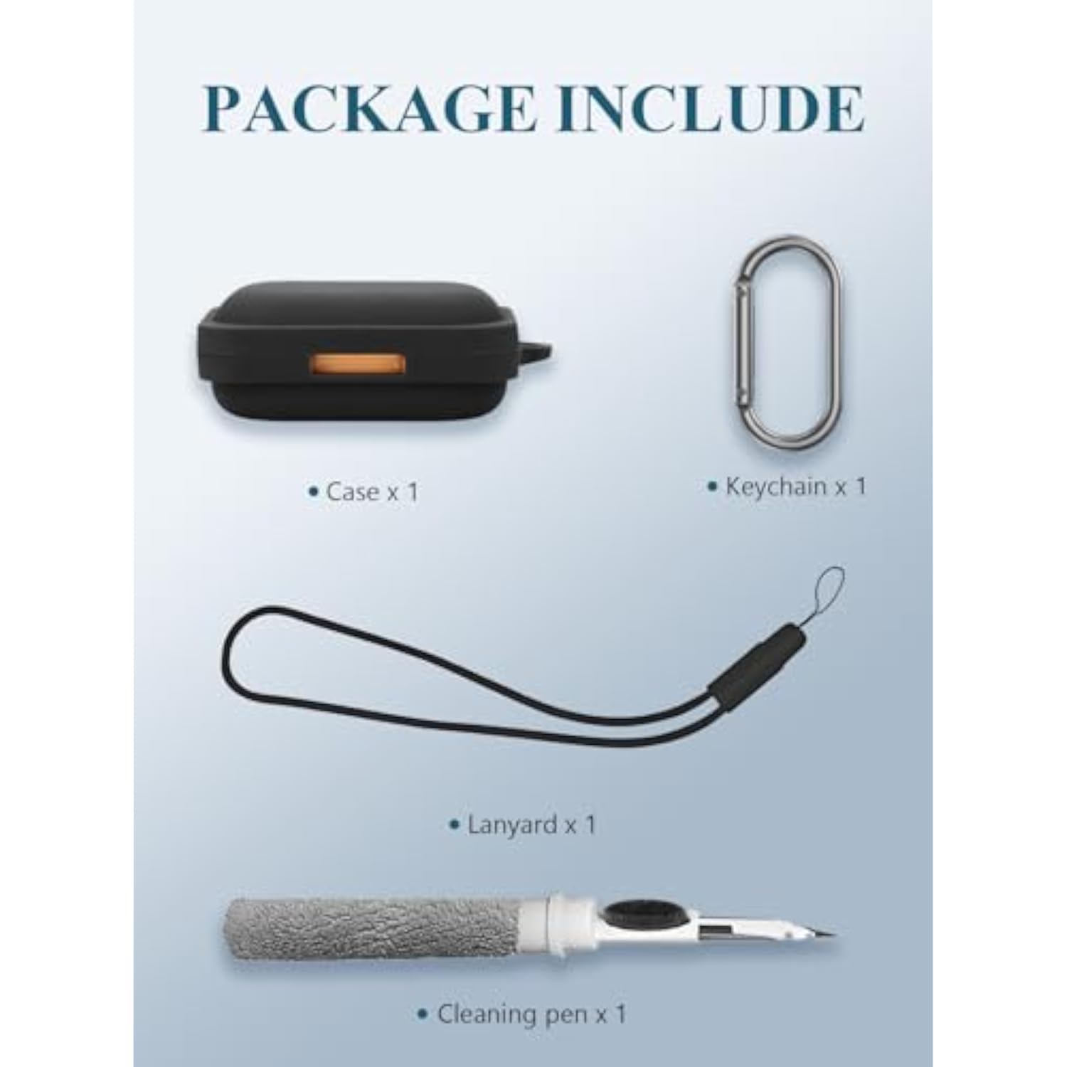 Nothing Ear (a) Full Protective Soft Silicone Skin Case Cover with Keychain and Lanyard