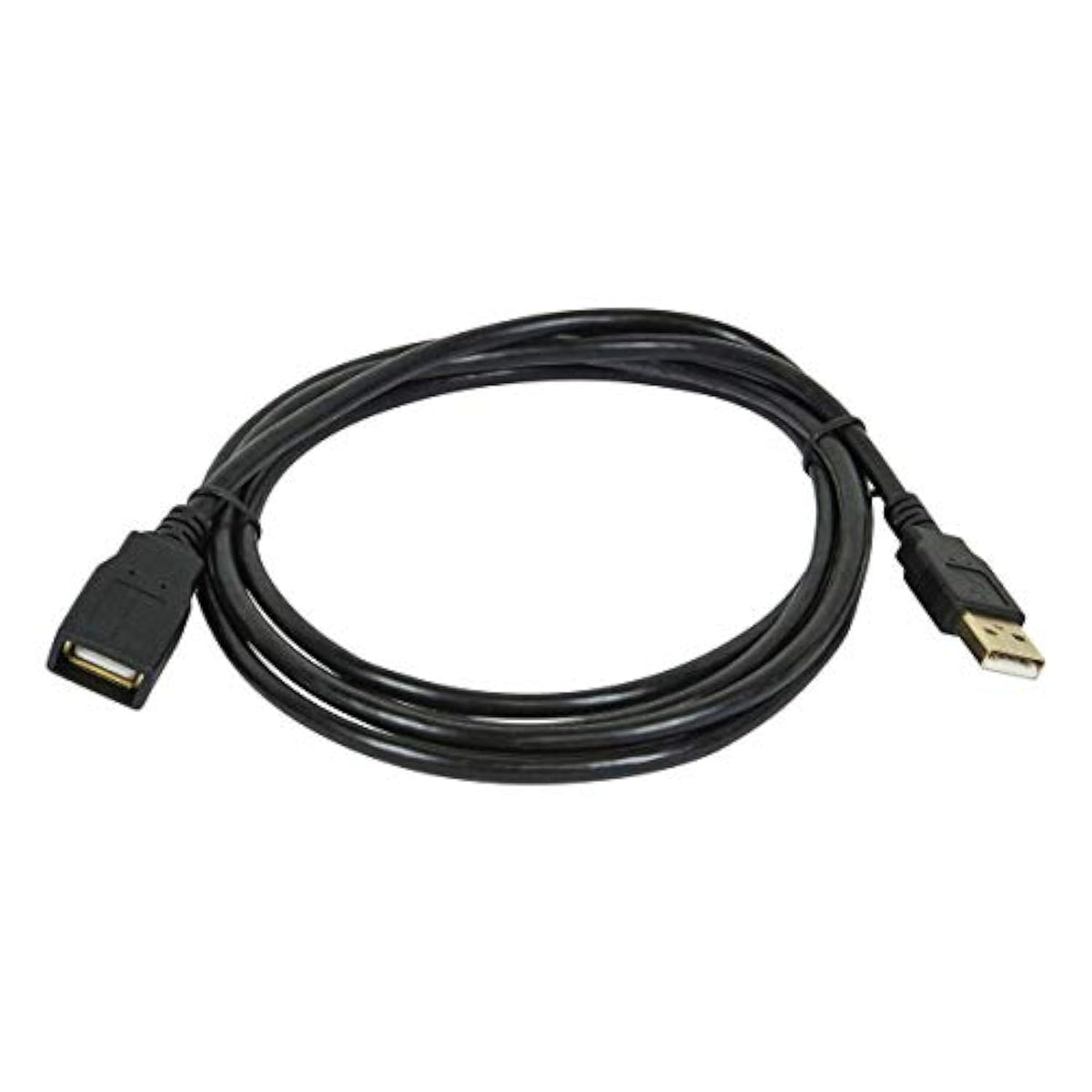 Usb 2.0 Type-A Male To Type-A Female - Extension Cable, Gold Plated, 28/24Awg, 15 Feet, Black