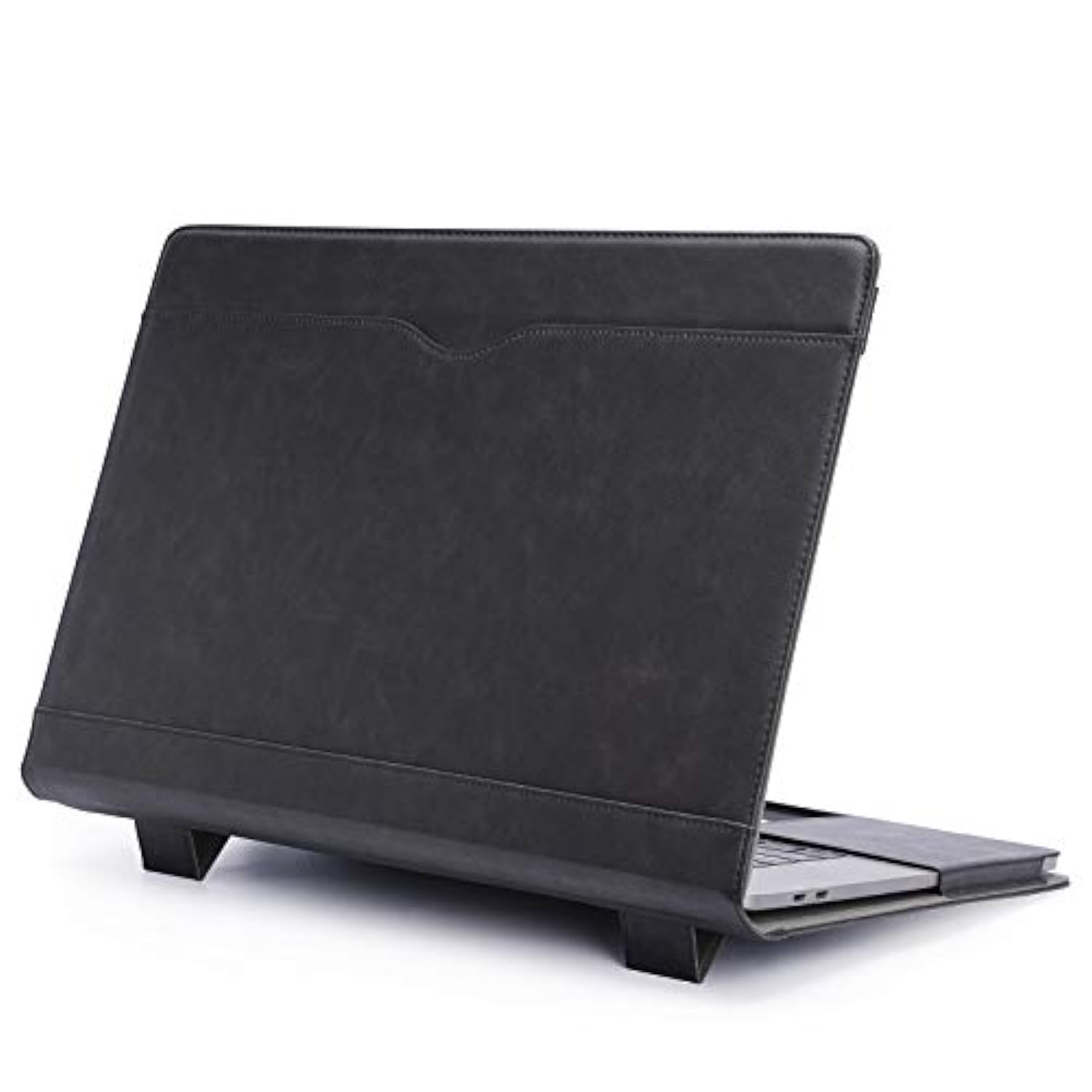 Tytx Laptop Case For Macbook Pro 16 Inch Leather Case 2024 2023 2022 2021 M4 A3403 A3186 M3 A2991 M2 A2780 M1 A2485 Protective Folio Book Cover With Vents And Stand Function, Black