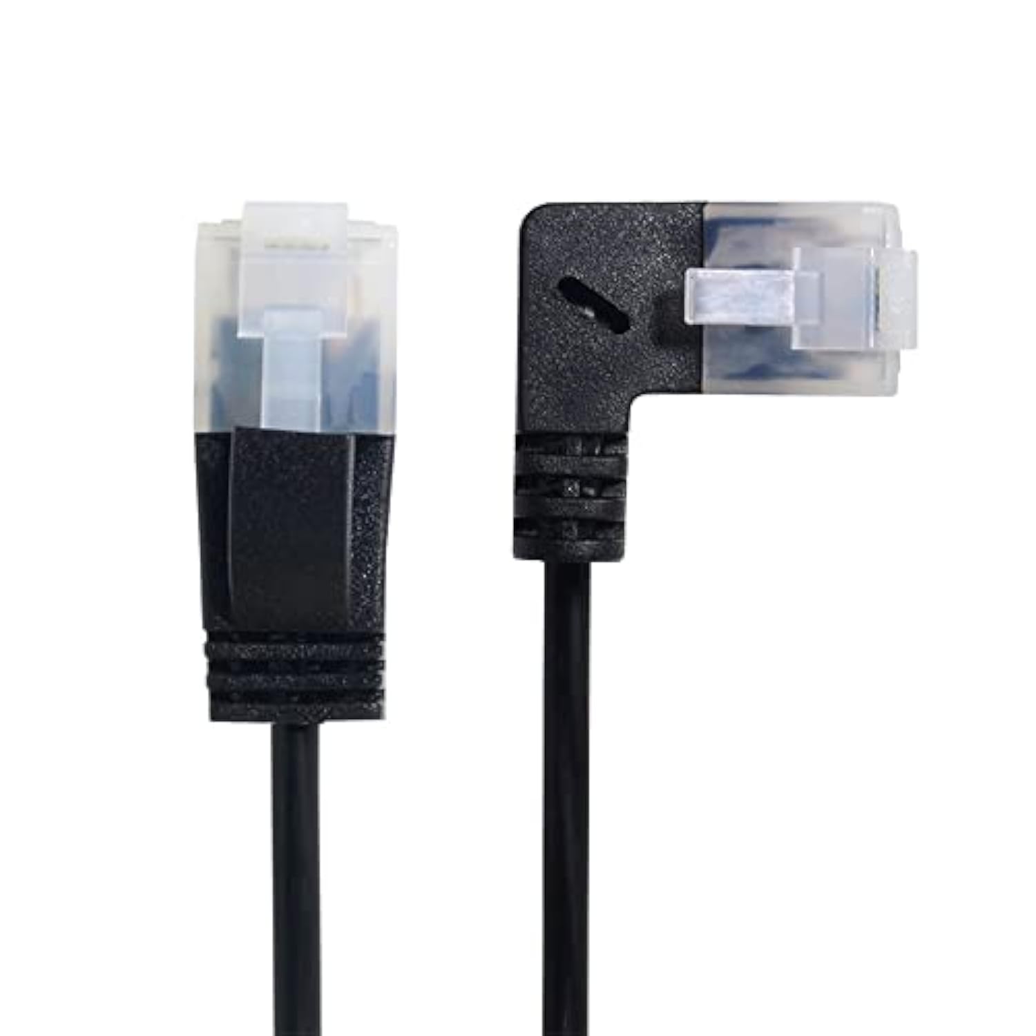xiwai Ultra Slim Cat6 Ethernet Cable RJ45 Left Angled to Straight UTP Network