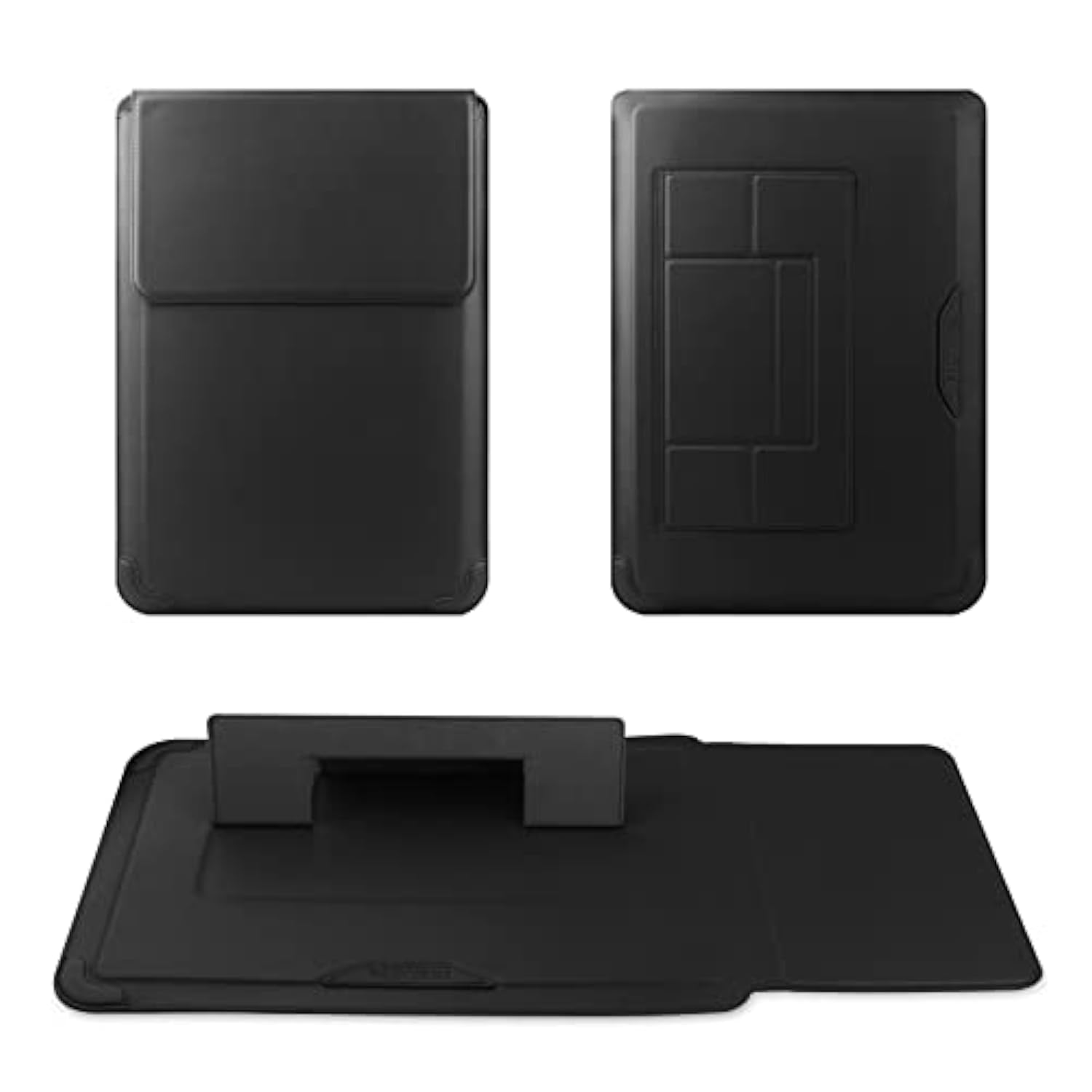 14 Inch Laptop Sleeve Case Leather Bag With Stand Compatible With Mac Pro 14 2021/Asus Vivobook 14/Hp Pavilion X360/Ideapad 14/Dell Hp Asus Acer Huawei Matebook 14'' Pc, Black